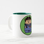 Tasse 2 Couleurs Croquepisco frotte le hamster (Devant gauche)