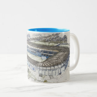 Tasse 2 Couleurs Croquis artistique du stade de rugby d'Édimbourg