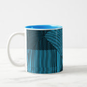Tasse 2 Couleurs Crosshatch Op Art (Gauche)