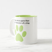 Tasse 2 Couleurs Croyance d'amoureux de les chiens (Devant gauche)