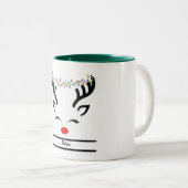 Tasse 2 Couleurs Croyez les rennes de Noël (Devant droit)
