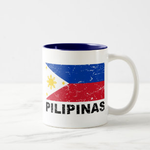 Tasse 2 Couleurs Cru de drapeau de Philippines
