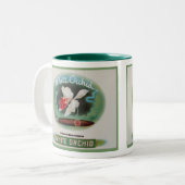 Tasse 2 Couleurs Cru d'étiquette de cigare (Devant gauche)