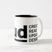 Tasse 2 Couleurs crudmug (Devant droit)