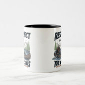 Tasse 2 Couleurs Cryptide Sasquatch Alien UFO Canoë Graphique (Centre)