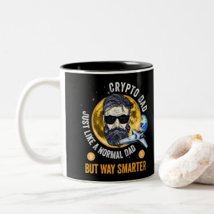 Tasse 2 Couleurs Cryptodad Crypto Papa Comme Un Papa Bitcoin Réguli