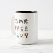 Tasse 2 Couleurs Cryptozoologie Cryptid Créatures (Devant gauche)