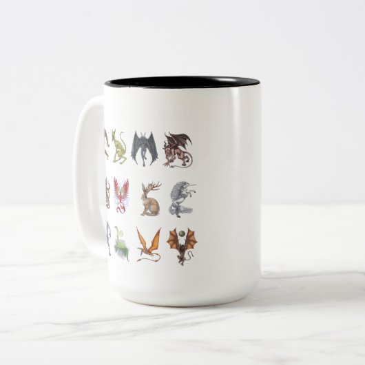 Tasse 2 Couleurs Cryptozoologie Cryptid Créatures (Devant gauche)