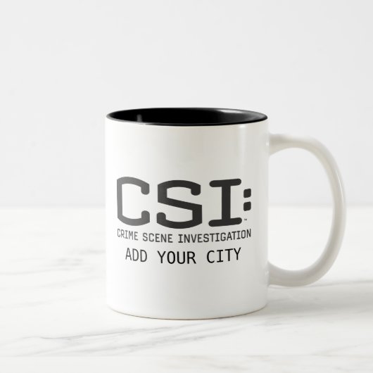 Tasse 2 Couleurs CSI/ajoutent votre ville (Droit)