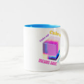 Tasse 2 Couleurs Cube en verre holographique 3D (Devant droit)