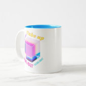 Tasse 2 Couleurs Cube en verre holographique 3D (Devant gauche)
