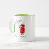 Tasse 2 Couleurs Cuisine de Noël Drôle Chef épices (Devant gauche)