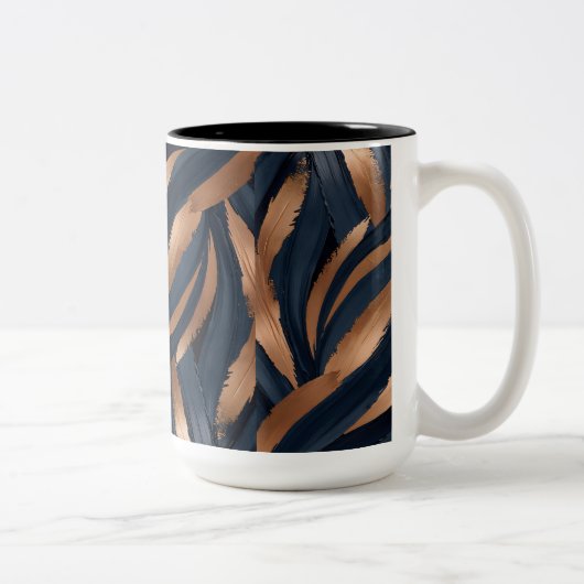 Tasse 2 Couleurs Cuivre Abstrait de la marine (Droit)