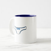 Tasse 2 Couleurs Culottes froncées bleues (Devant gauche)