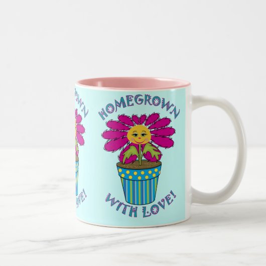 Tasse 2 Couleurs Cultivé à la maison avec amour (Droit)