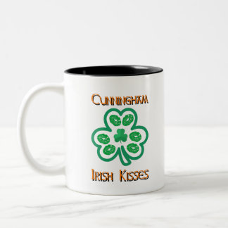 Tasse 2 Couleurs Cunningham Irish Kisses Clover Shamrocks