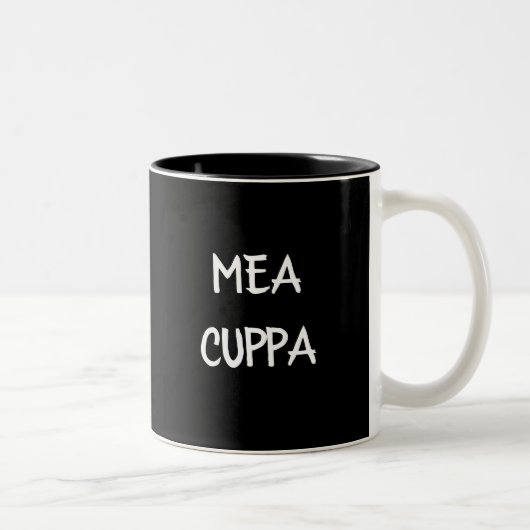 Tasse 2 Couleurs Cuppa de Mea latine  (Droit)