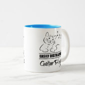 Tasse 2 Couleurs Curious Cat facilement distrait par les joueurs de (Devant droit)