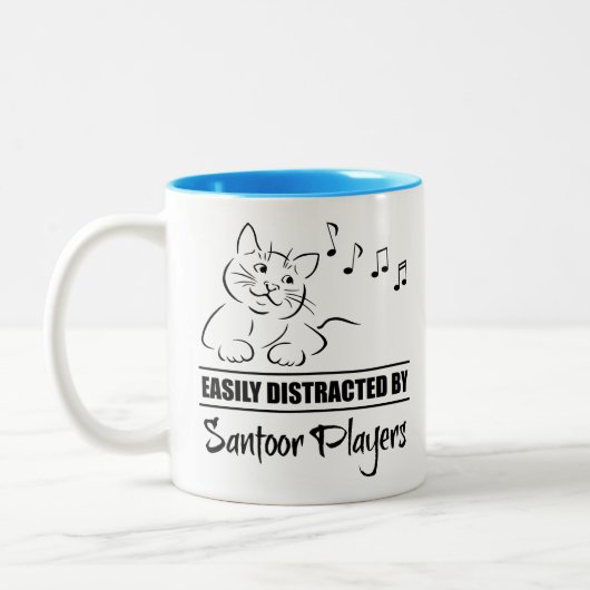 Tasse 2 Couleurs Curious chat facilement distrait par les joueurs S (Gauche)