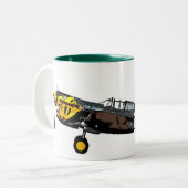 Tasse 2 Couleurs Curtis P-40K Warhawk (Devant gauche)