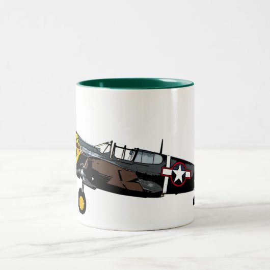 Tasse 2 Couleurs Curtis P-40K Warhawk (Centre)