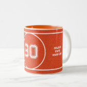 Tasse 2 Couleurs Custom Basketball Textured Orange (Devant droit)