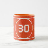 Tasse 2 Couleurs Custom Basketball Textured Orange (Centre)