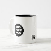 Tasse 2 Couleurs Custom Business logo QR code website  (Devant gauche)