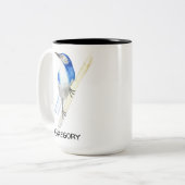 Tasse 2 Couleurs Custom California Scrub Jay (Devant gauche)