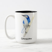 Tasse 2 Couleurs Custom California Scrub Jay (Gauche)