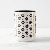 Tasse 2 Couleurs Custom Dog Name Photo Gift (Centre)