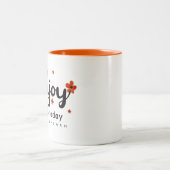 Tasse 2 Couleurs Custom Enjoy Today Motivational Quote ORANGE  (Centre)
