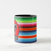Tasse 2 Couleurs CUSTOM NAME Charro Horse Spanish Mexican Serape (Centre)
