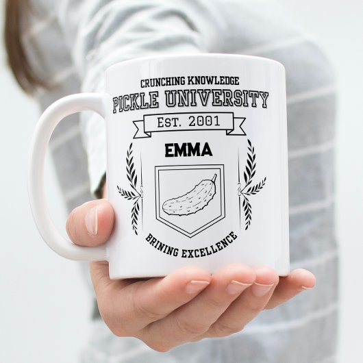 Tasse 2 Couleurs Custom Pickle University - Amoureux amusants de Pi