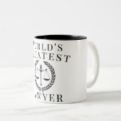 Tasse 2 Couleurs Custom Text La plus grande échelle de justice pour (Devant droit)