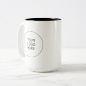 Tasse 2 Couleurs Custom Upload Your Company Logo Elegant Modern (Devant gauche)
