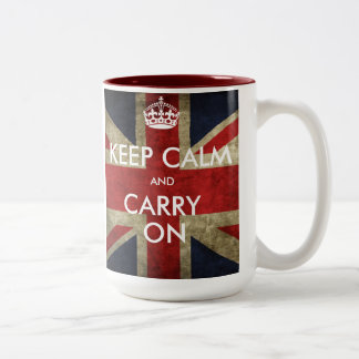 Tasse 2 Couleurs Customisez gardent le calme et continuent