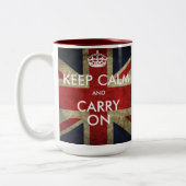 Tasse 2 Couleurs Customisez gardent le calme et continuent (Gauche)