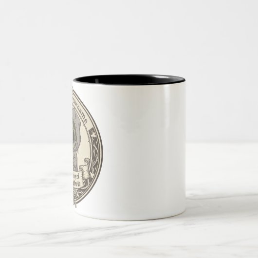 Tasse 2 Couleurs Customizable Dead Inside Badge T-Shirt (Centre)