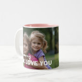 Tasse 2 Couleurs Customized with 2 and text (Devant gauche)