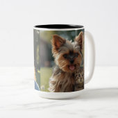 Tasse 2 Couleurs Customized with two photos (Devant droit)