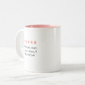 Tasse 2 Couleurs Cute 5-Star Custom Quote Mothers Day (Devant gauche)