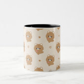 Tasse 2 Couleurs Cute Amour Ours Brown (Centre)