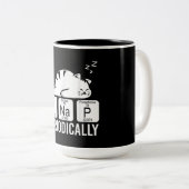 Tasse 2 Couleurs Cute Animal Périodique Table Drôle Chimie Chat (Devant droit)