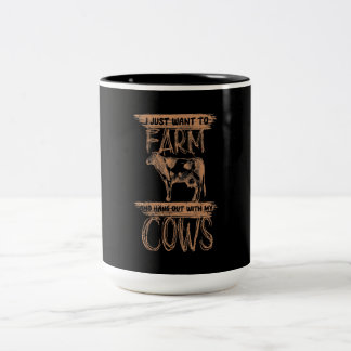 Tasse 2 Couleurs Cute Animaux Vache| Drôle Vache Lover Cadeau