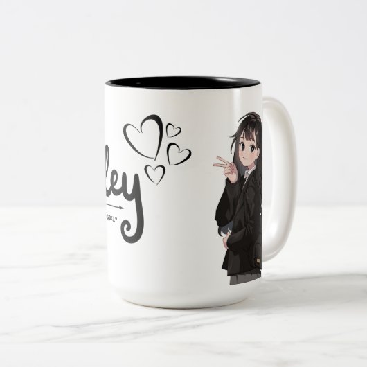 Tasse 2 Couleurs Cute Art Coffee Cup (Devant droit)