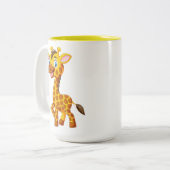 Tasse 2 Couleurs Cute Baby Giraffe Smiling Cartoon-35280 (Devant gauche)