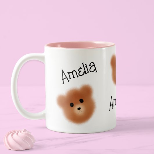 Tasse 2 Couleurs Cute Bear Personnalisé