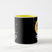 Tasse 2 Couleurs Cute Black Cat on Moon - Full Moon Friend (Centre)