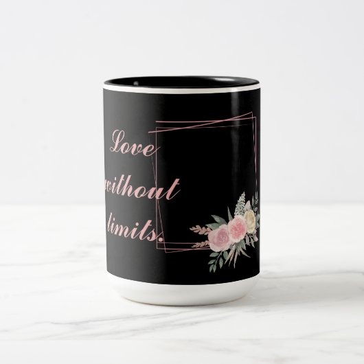 Tasse 2 Couleurs Cute Black Flower (Centre)